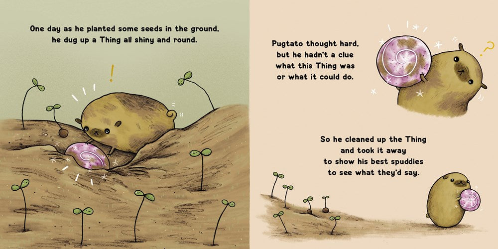 Pugtato Finds a Thing