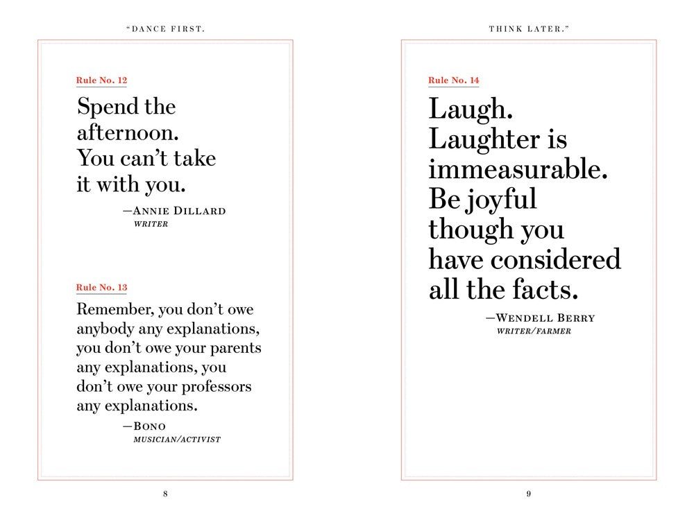 "Dance First. Think Later"