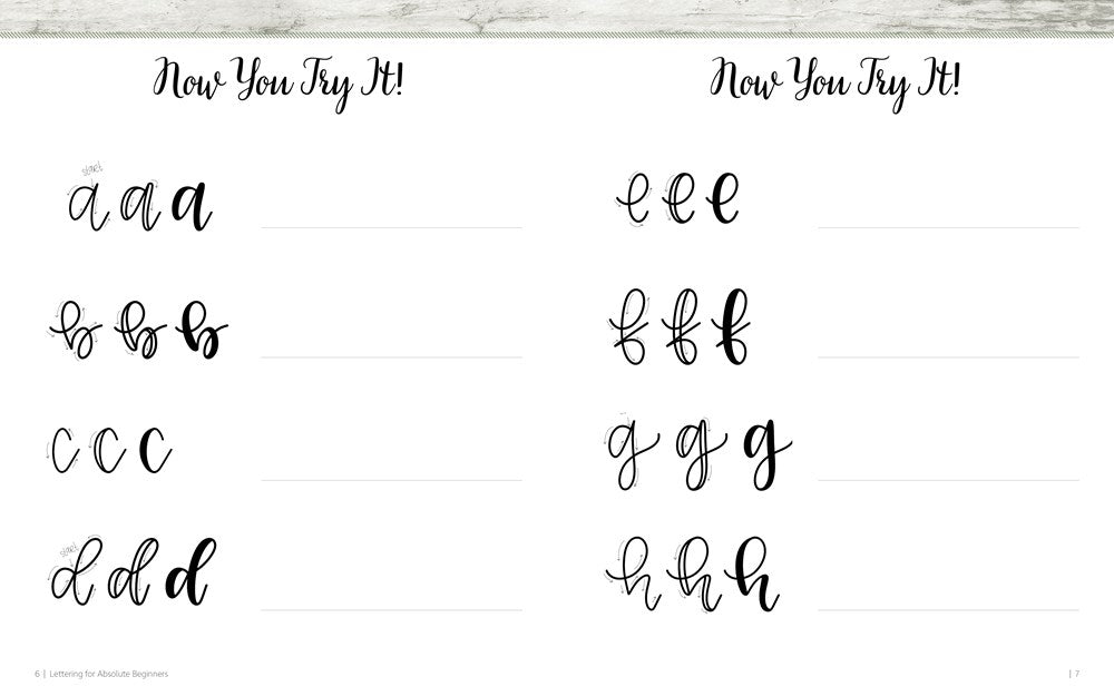 Lettering for Absolute Beginners Workbook