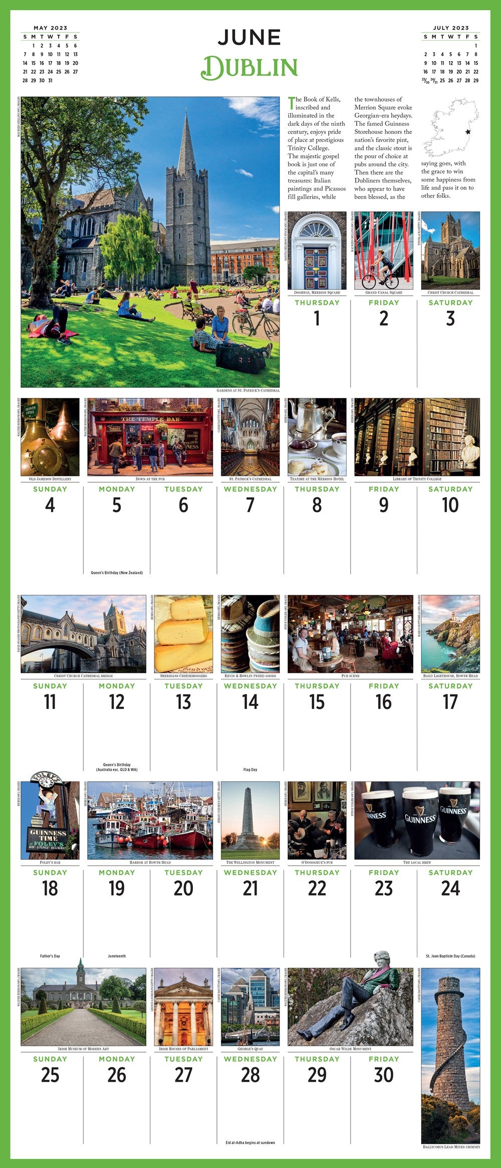 365 Days in Ireland Picture-A-Day Wall Calendar 2023