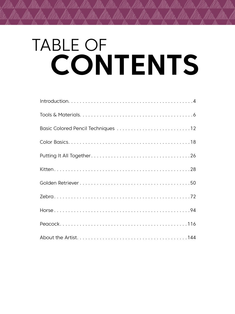 Realistic Animals in Colored Pencil