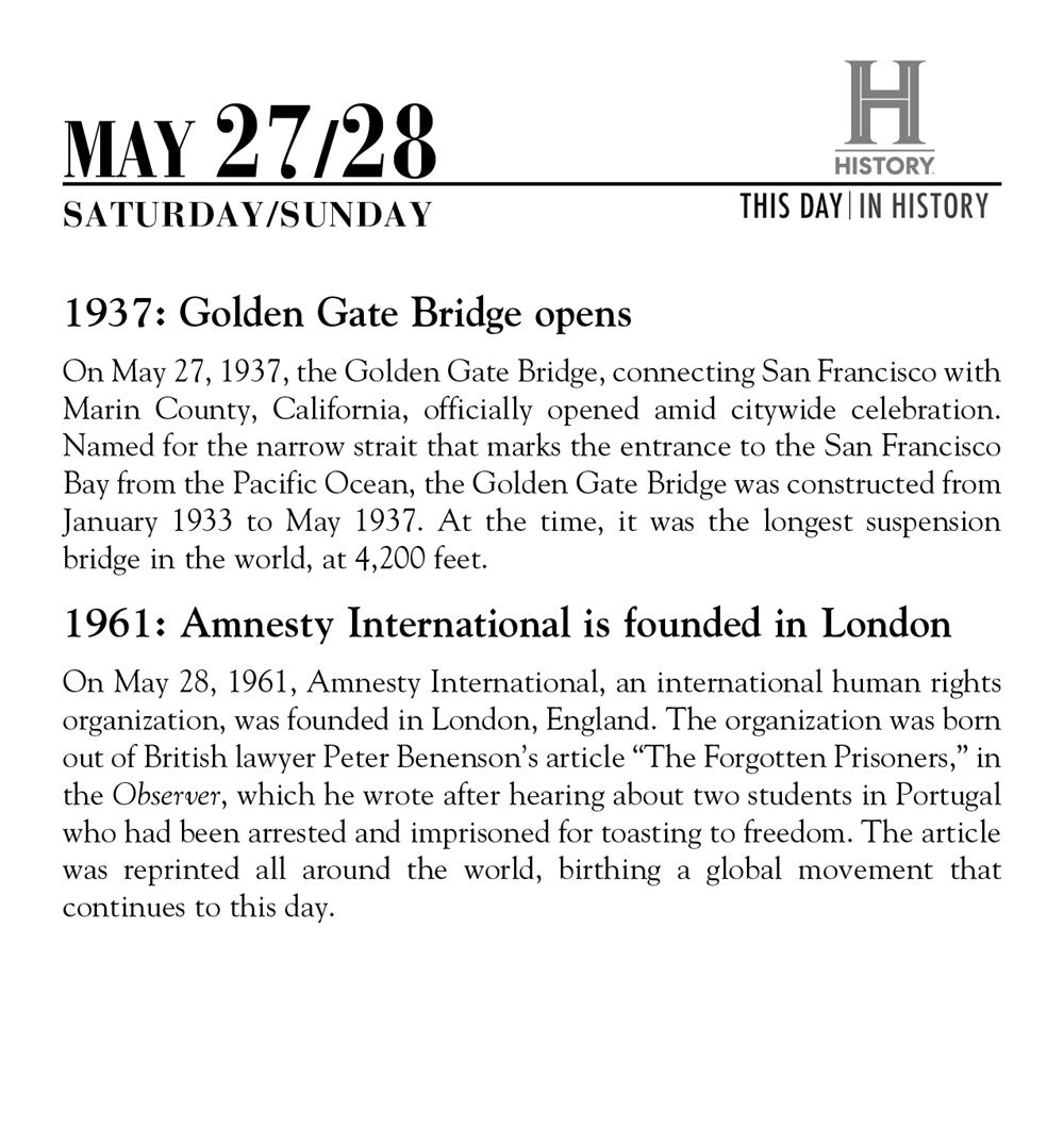 2023 History Channel This Day in History Boxed Calendar