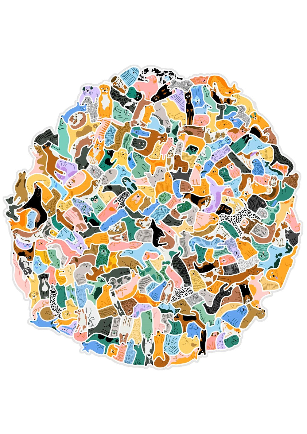 299 Dogs (and a Cat) 300 Piece Cluster Puzzle