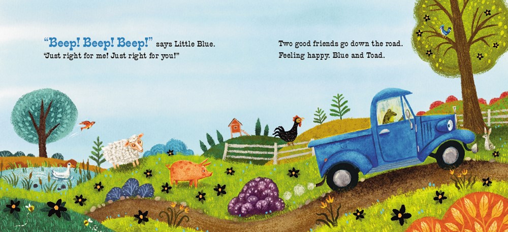 Little Blue Truck Feeling Happy: A Touch-and-Feel Book