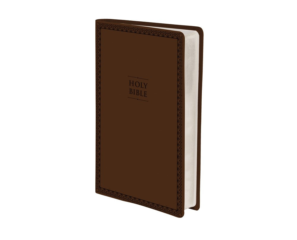 NIV, Value Thinline Bible, Large Print, Leathersoft, Brown, Comfort Print