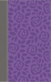 NIV, Thinline Bible, Giant Print, Leathersoft, Gray/Purple, Red Letter, Comfort Print