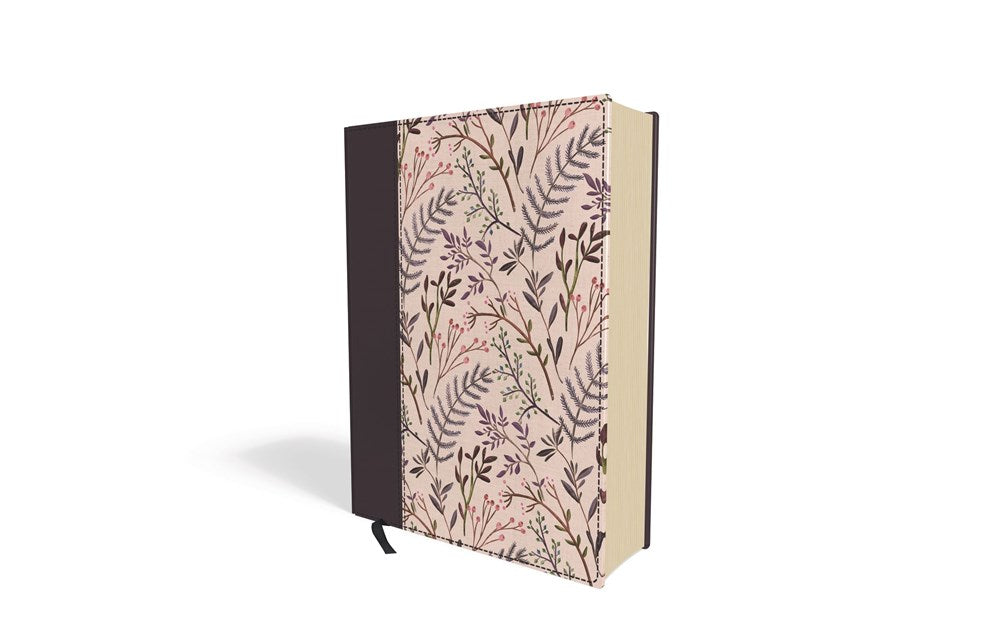 NIV, Journal the Word Bible (Perfect for Note-Taking), Cloth over Board, Pink Floral, Red Letter, Comfort Print: Reflect, Take Notes, or Create Art Next to Your Favorite Verses