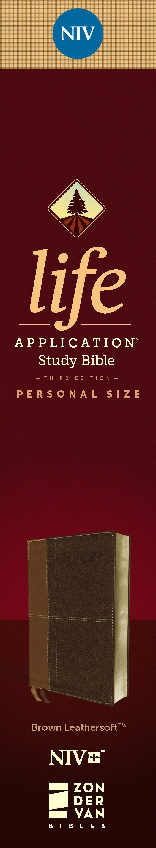 NIV, Life Application Study Bible, Third Edition, Personal Size, Leathersoft, Brown, Red Letter