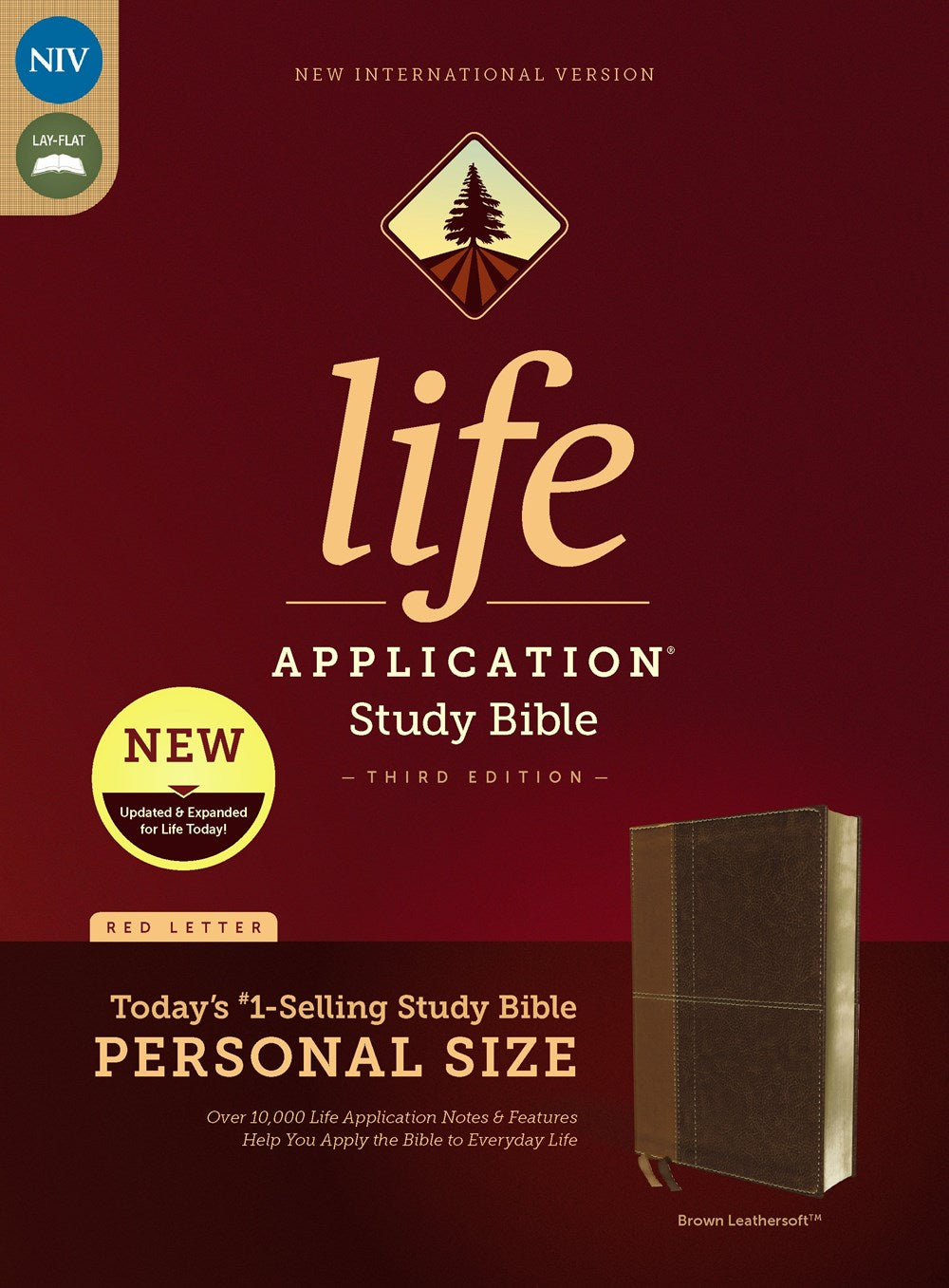 NIV, Life Application Study Bible, Third Edition, Personal Size, Leathersoft, Brown, Red Letter