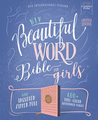 NIV, Beautiful Word Bible for Girls, Updated Edition, Leathersoft, Zippered, Pink, Red Letter, Comfort Print
