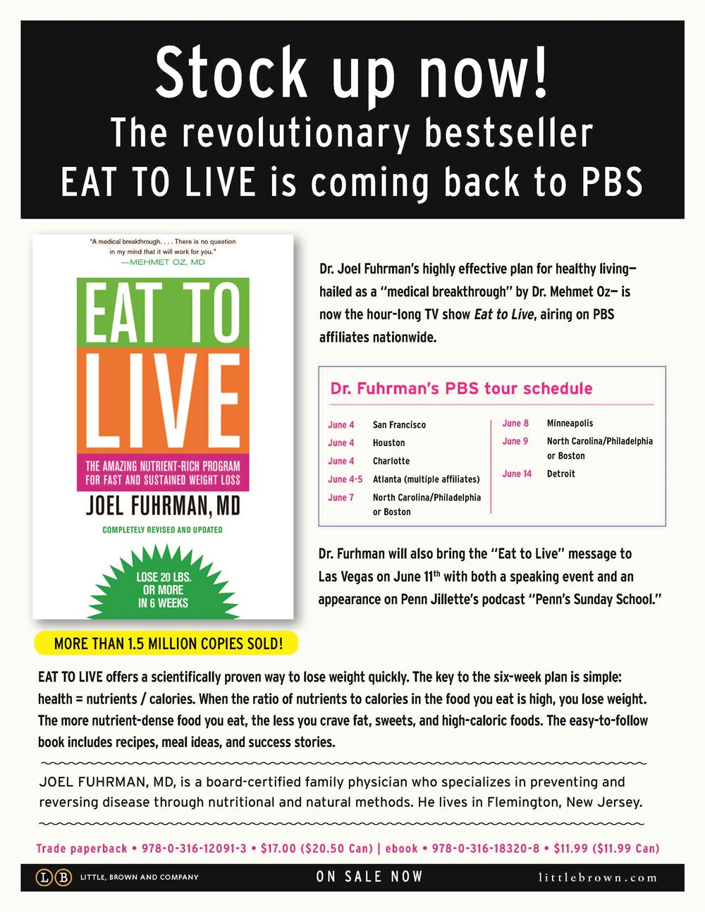 Eat to Live: The Amazing Nutrient-Rich Program for Fast and Sustained Weight Loss, Revised Edition (Revised)