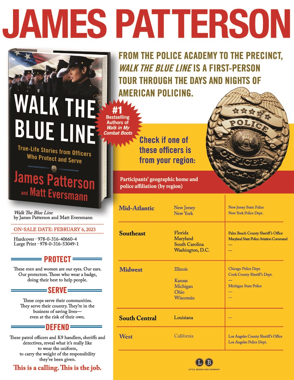 Walk the Blue Line: No right, no left—just cops telling their true stories to James Patterson.