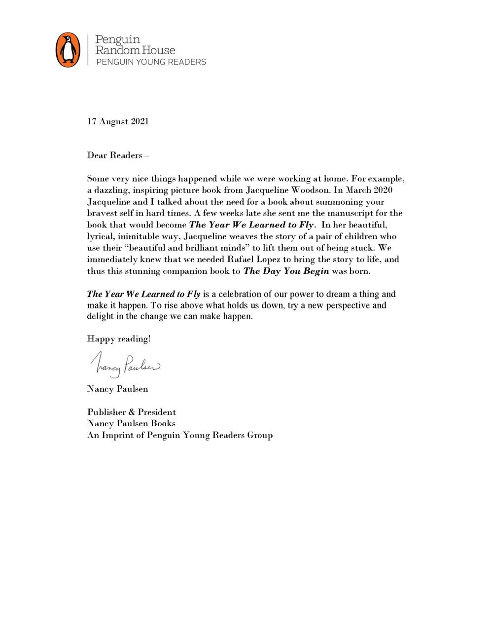 The Year We Learned to Fly