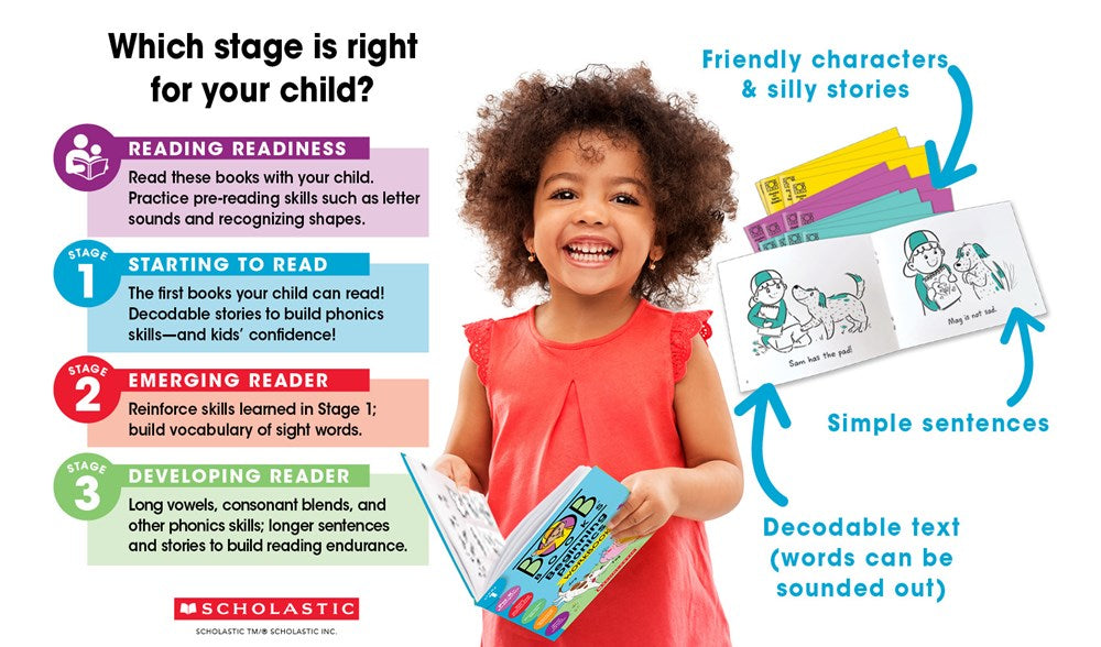 Bob Books - Set 1: Beginning Readers Box Set | Phonics, Ages 4 and up, Kindergarten (Stage 1: Starting to Read)