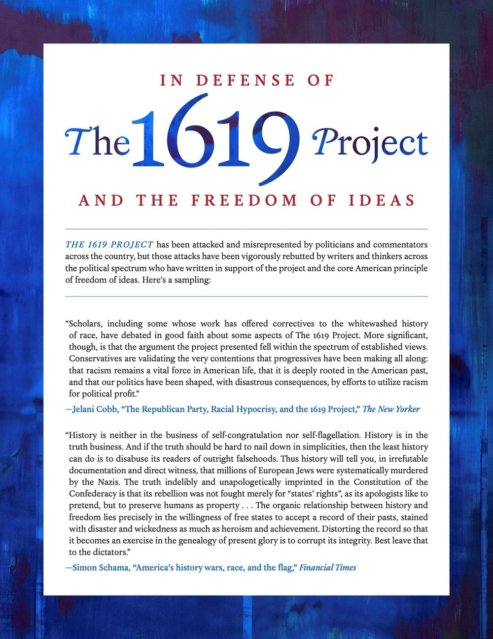 The 1619 Project: A New Origin Story