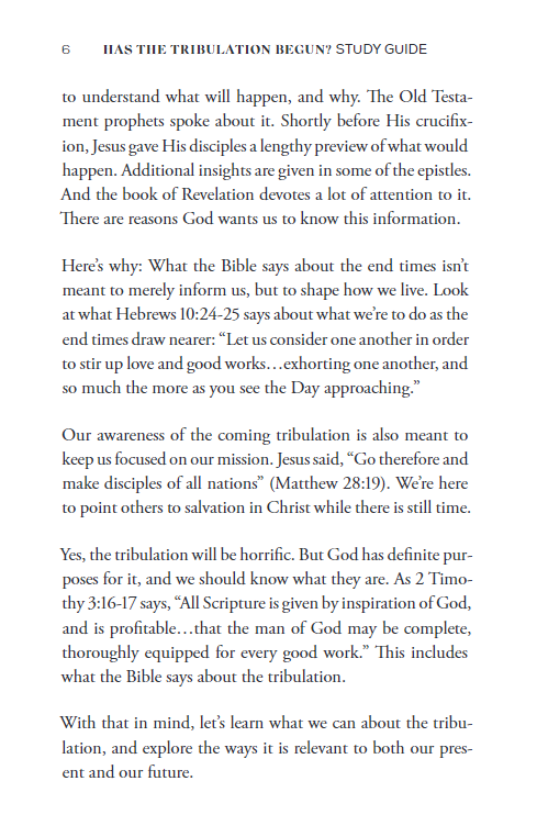 Has the Tribulation Begun? Study Guide: Avoiding Confusion and Redeeming the Time in These Last Days