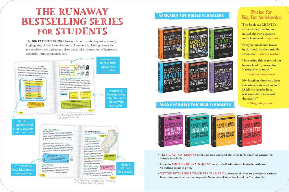 Everything You Need to Ace English Language Arts in One Big Fat Notebook: The Complete Middle School Study Guide