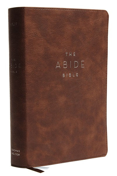 NKJV, Abide Bible, Leathersoft, Brown, Red Letter, Comfort Print: Holy Bible, New King James Version