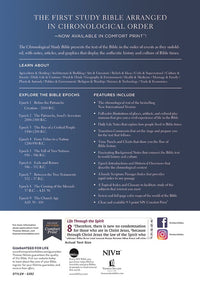 NIV, Chronological Study Bible, Hardcover, Comfort Print