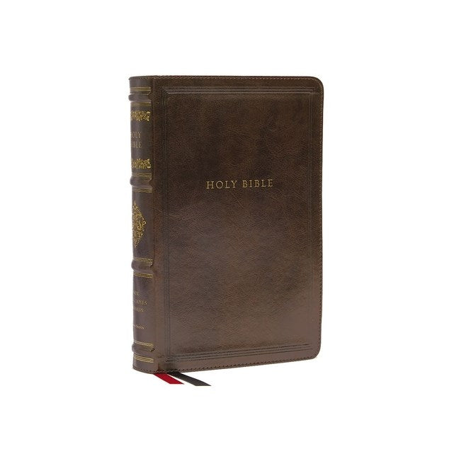 NKJV, Personal Size Reference Bible, Sovereign Collection, Leathersoft, Brown, Red Letter, Comfort Print: Holy Bible, New King James Version