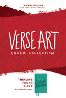 NKJV, Thinline Youth Edition Bible, Verse Art Cover Collection, Turquoise Leathersoft, Red Letter, Comfort Print