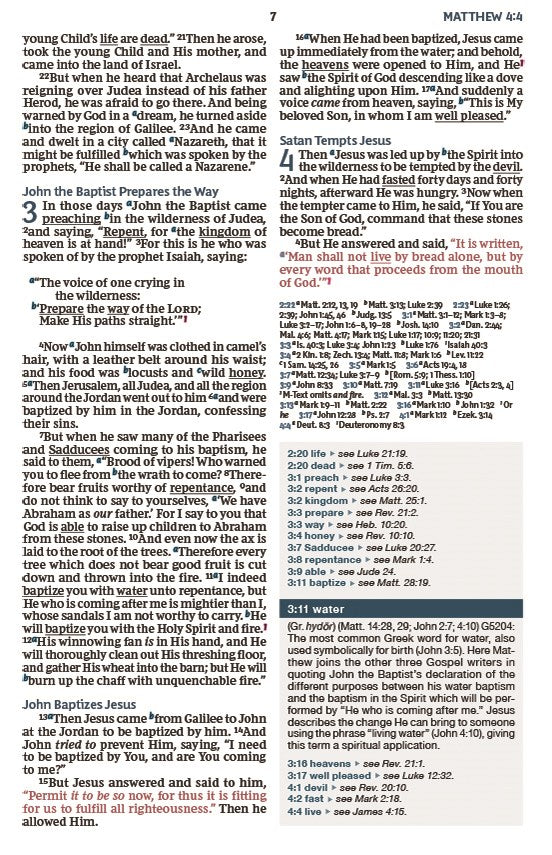 NKJV, Word Study Reference Bible, Hardcover, Red Letter, Comfort Print