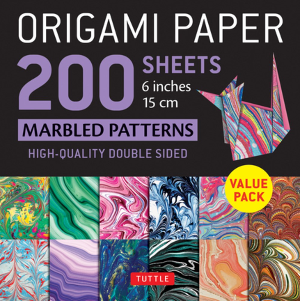 Origami Paper 200 sheets Marbled Patterns 6 (15 cm) : Tuttle Origami Paper: Double Sided Origami Sheets Printed with 12 Different Patterns (Instructions for 6 Projects Included)