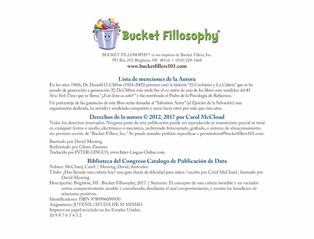 ¿Has Llenado una Cubeta Hoy?