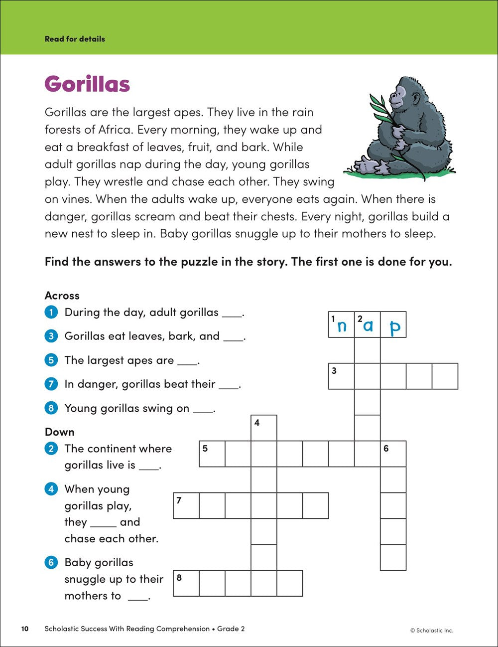 Scholastic Success with Reading Comprehension Grade 2 Workbook