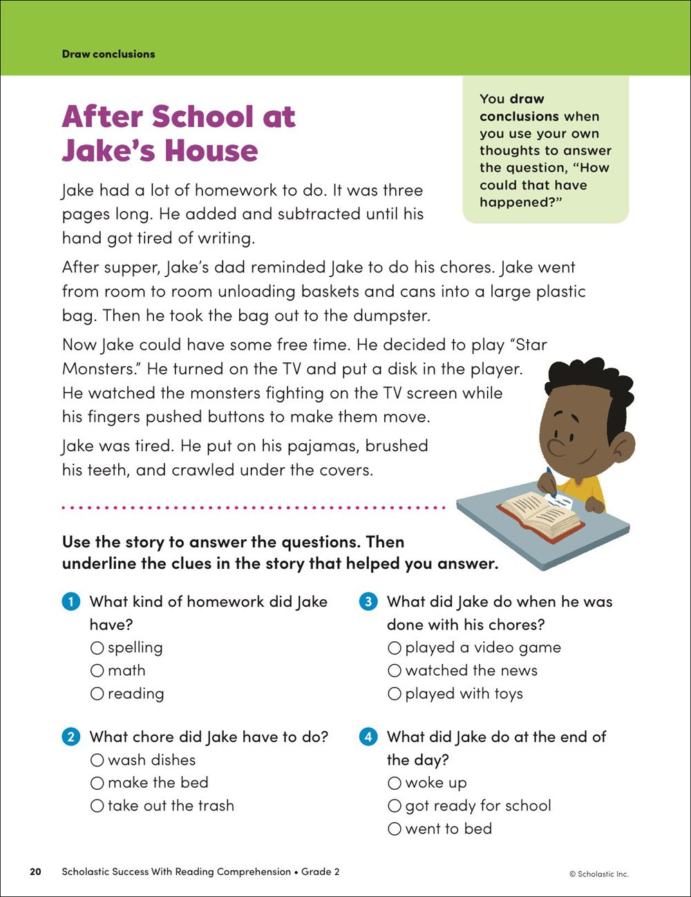 Scholastic Success with Reading Comprehension Grade 2 Workbook