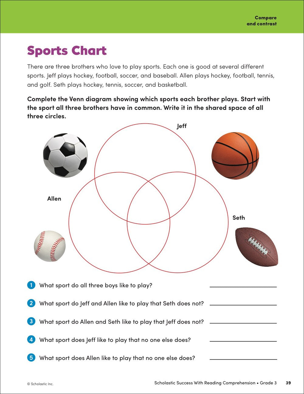 Scholastic Success with Reading Comprehension Grade 3 Workbook
