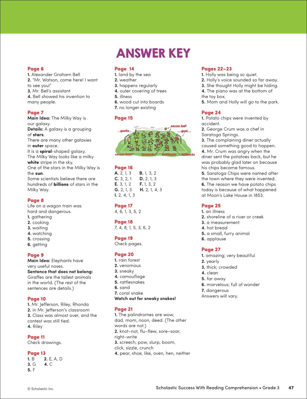 Scholastic Success with Reading Comprehension Grade 3 Workbook