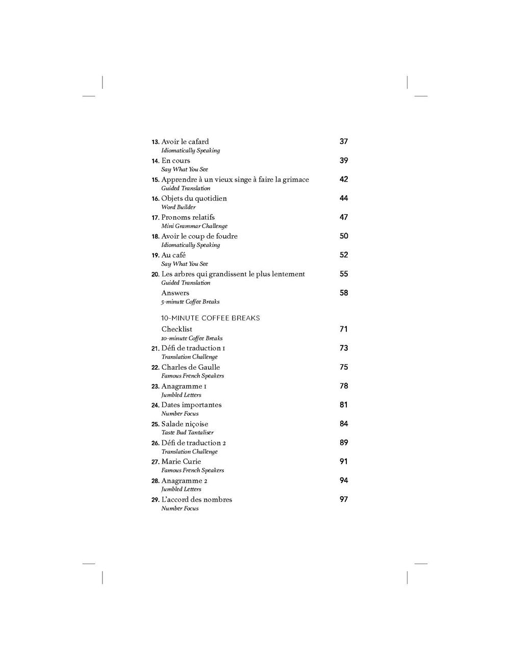 50 French Coffee Breaks