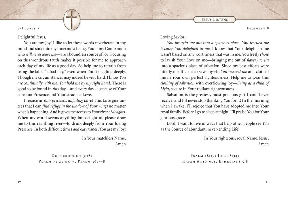 Jesus Listens: Daily Devotional Prayers of Peace, Joy, and Hope (the New 365-Day Prayer Book)