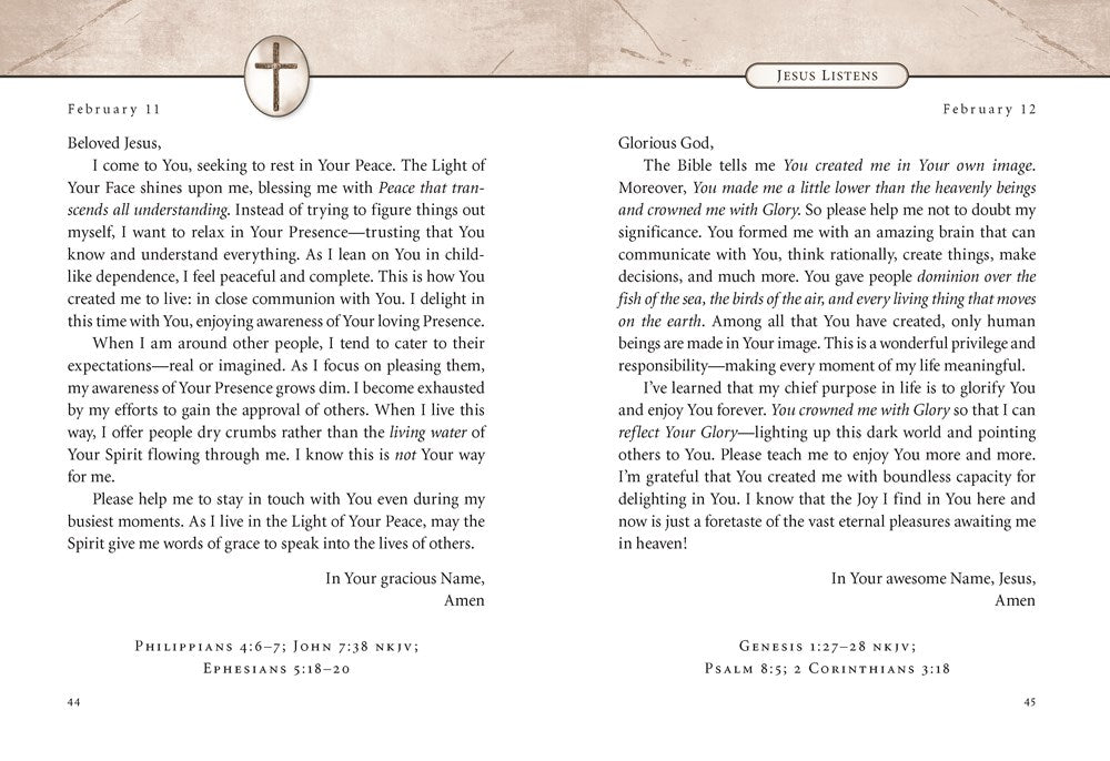 Jesus Listens: Daily Devotional Prayers of Peace, Joy, and Hope (the New 365-Day Prayer Book)