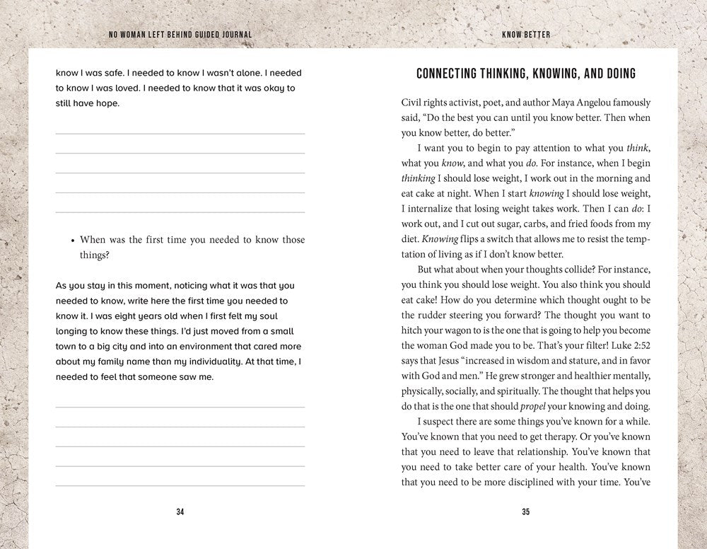 No Woman Left Behind Guided Journal: A Journey to Breaking Up with Your Fears and Revolutionizing Your Life (A Woman Evolve Experience)