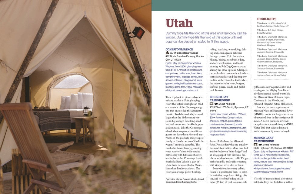 50 States, 500 Campgrounds: Where to Go, When to Go, What to See, What to Do