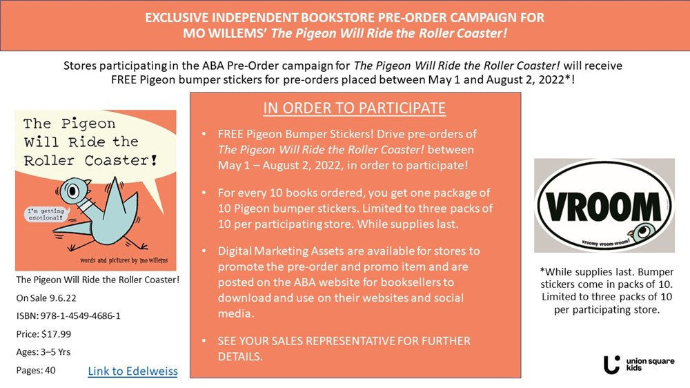 The Pigeon Will Ride the Roller Coaster!