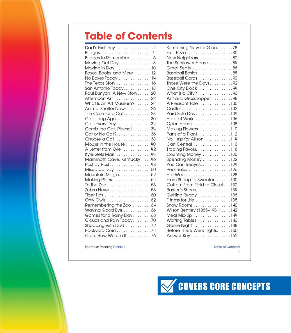 Spectrum Reading Workbook, Grade 2