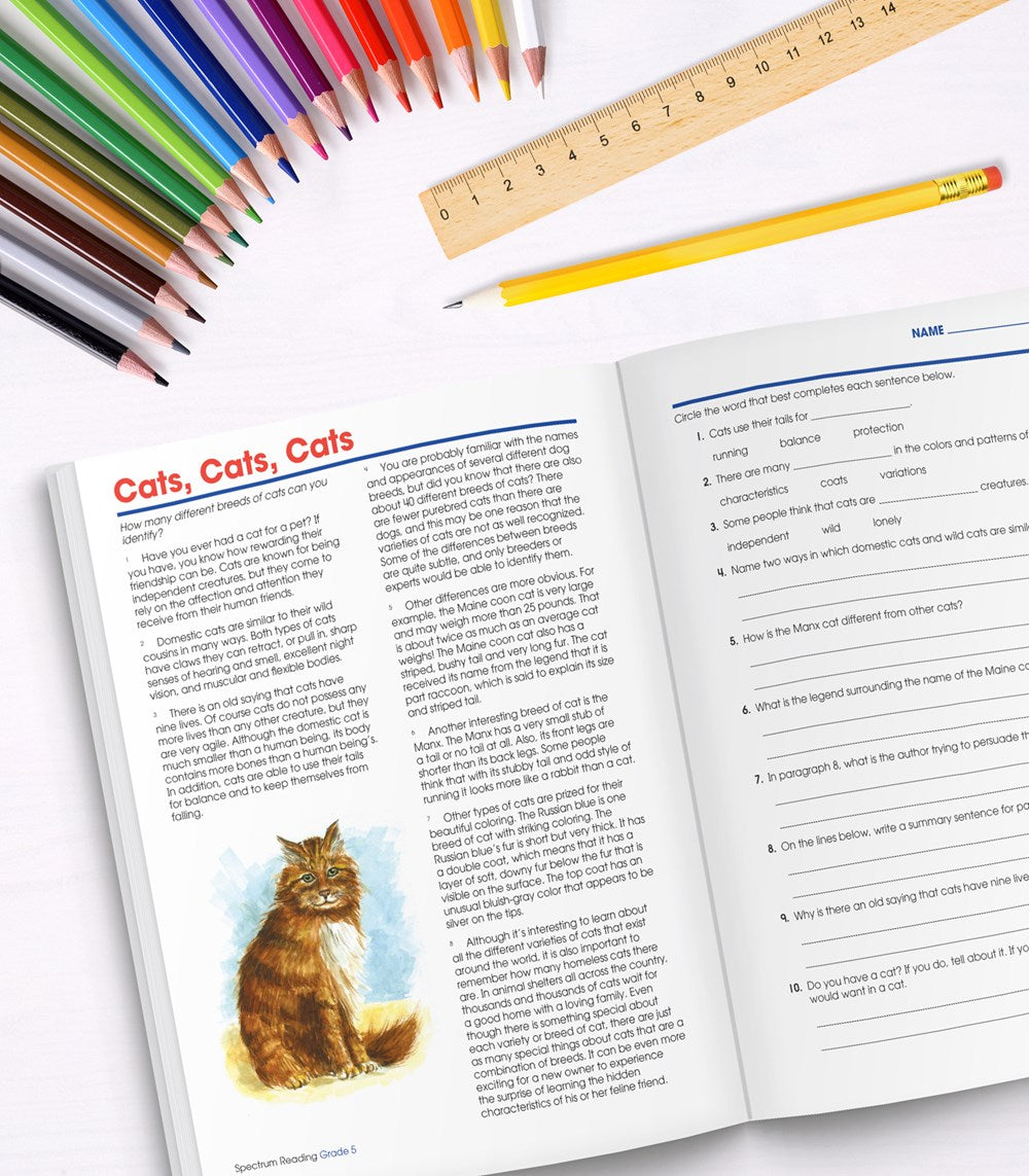 Spectrum Reading Workbook, Grade 5