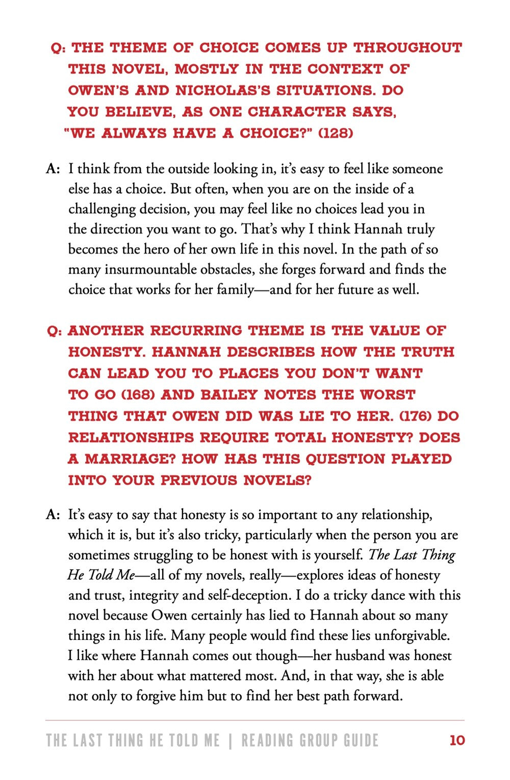 The Last Thing He Told Me: A Novel