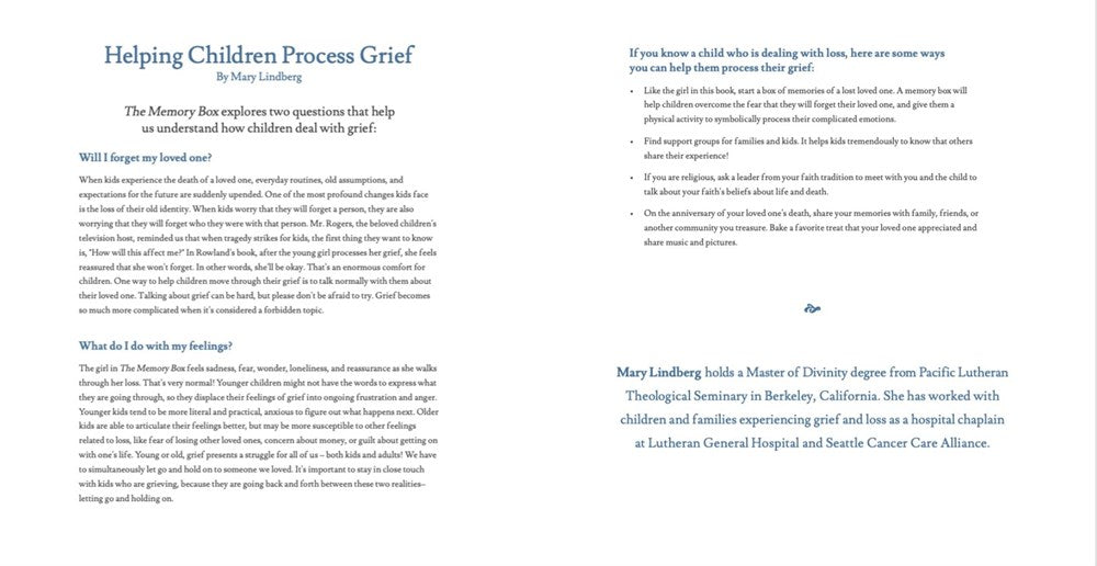 The Memory Box: A Book About Grief