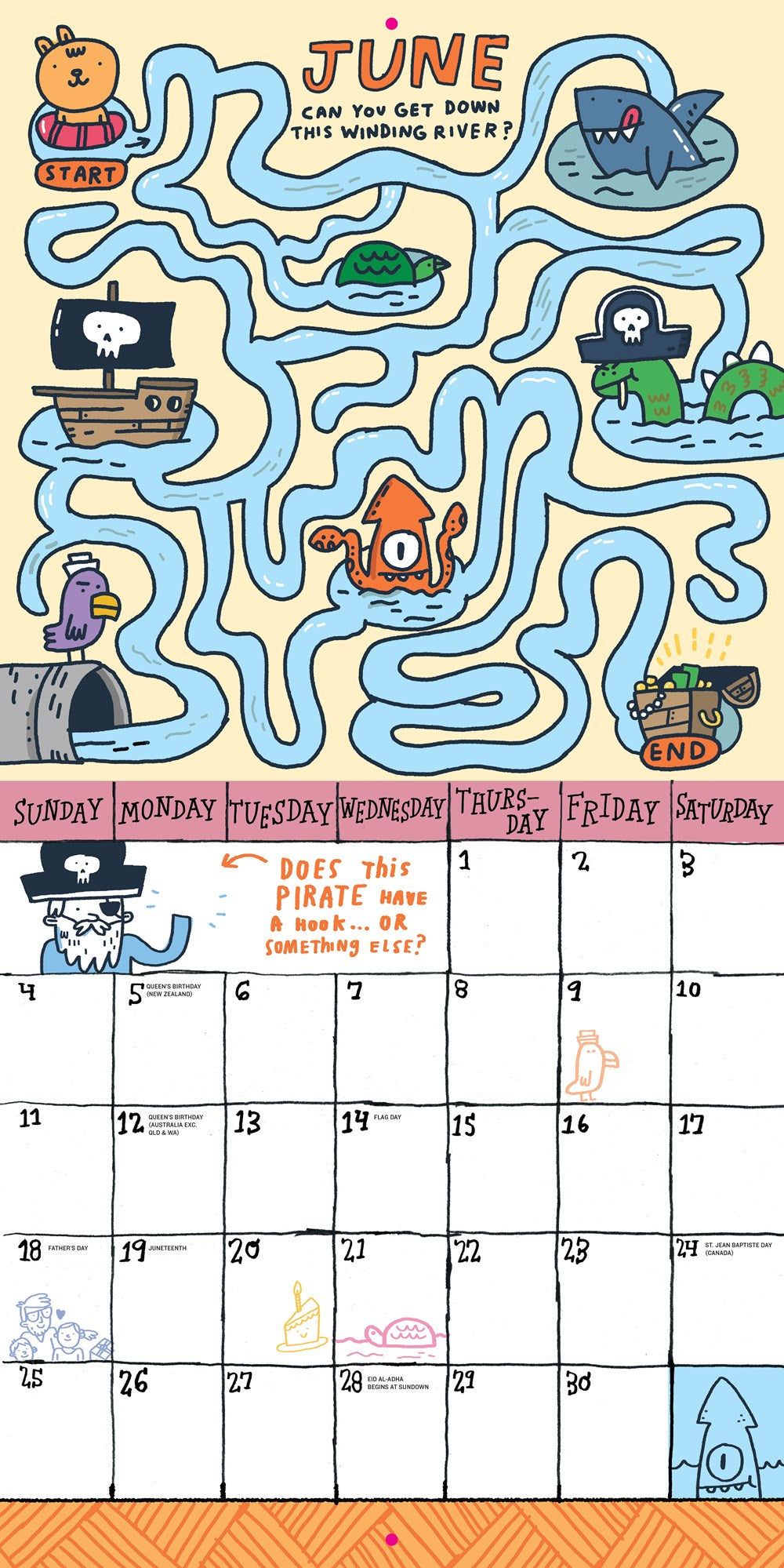 Kid's Awesome Activity Wall Calendar 2023