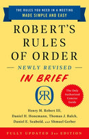 Robert's Rules of Order Newly Revised In Brief, 3rd edition  (Revised)