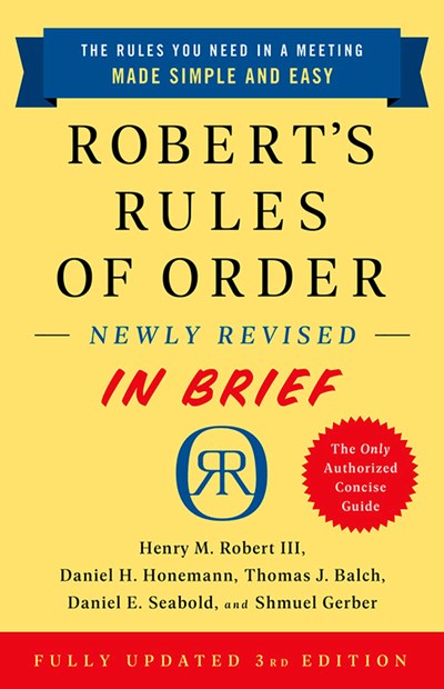 Robert's Rules of Order Newly Revised In Brief, 3rd edition  (Revised)