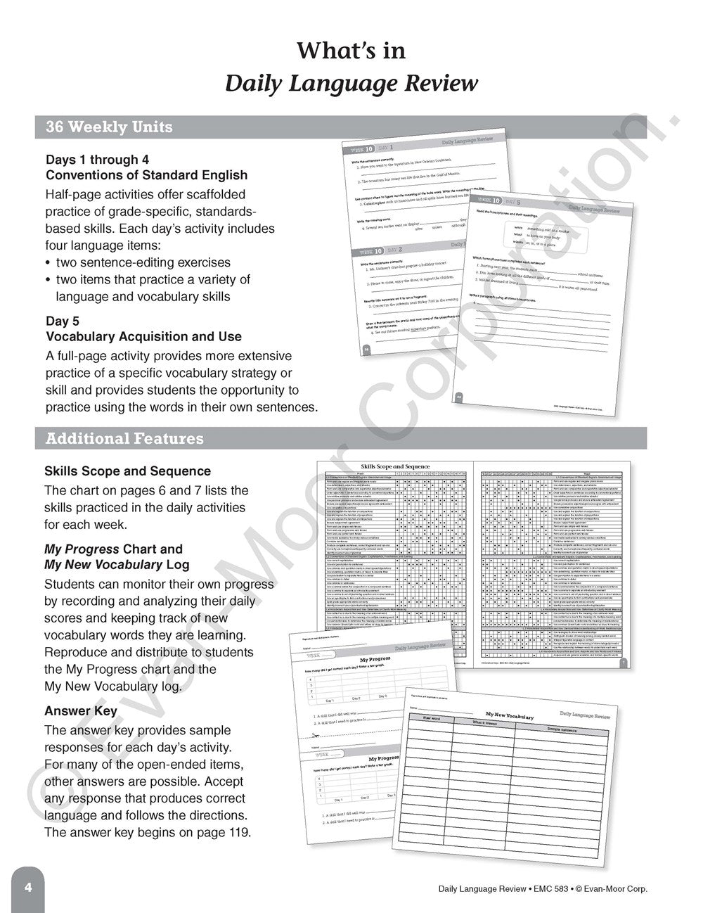 Daily Language Review, Grade 5 Teacher Edition