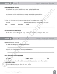 Daily Language Review, Grade 5 Teacher Edition