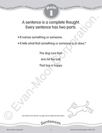 Grammar & Punctuation, Grade 2 Teacher Resource