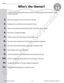 Grammar & Punctuation, Grade 6 Teacher Resource