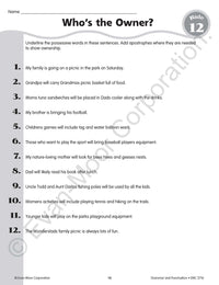 Grammar & Punctuation, Grade 6 Teacher Resource